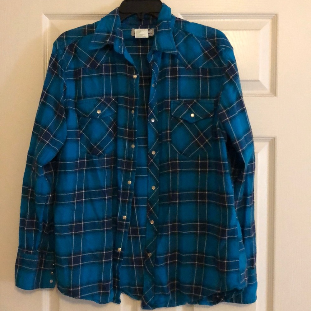 Wrangler Button Down Flannel with Pearl Snaps